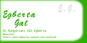 egberta gal business card